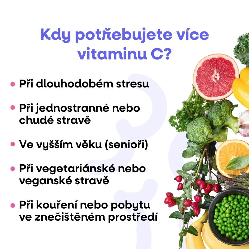 Kdy potřebujete více vitaminu C